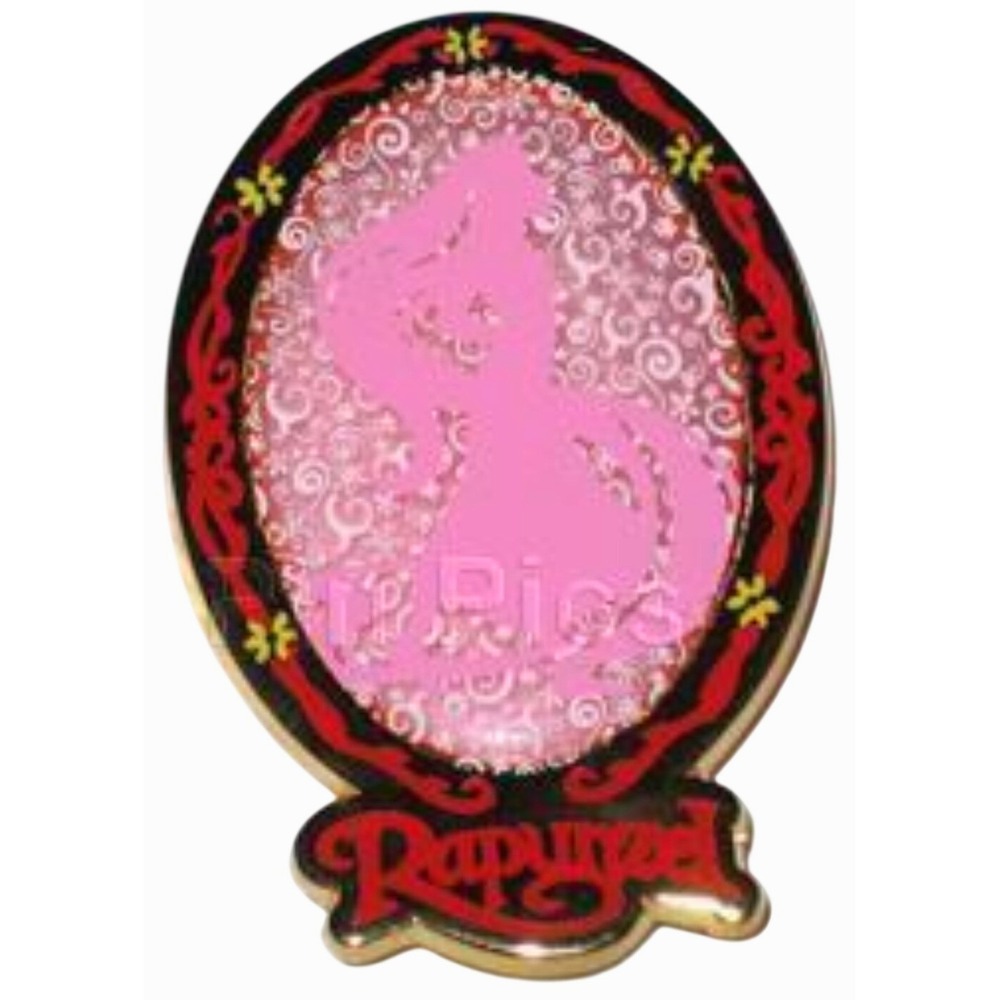 Disney Pin Tangled Princess Rapunzel Stained Glass Pink Silhouette LE 80881 DSF